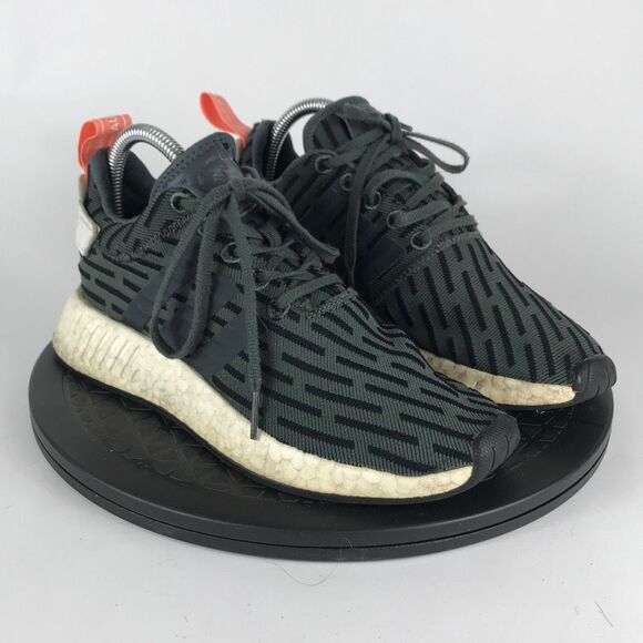 Adidas NMD R2 Green Athletic Running Shoes BA7259 Women’s Size 7 - Picture 3 of 12
